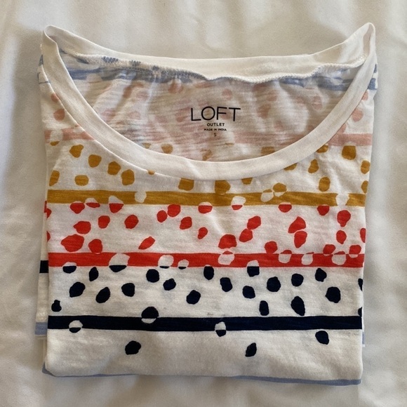 LOFT short sleeved t-shirt multi color in SMALL - Picture 7 of 7